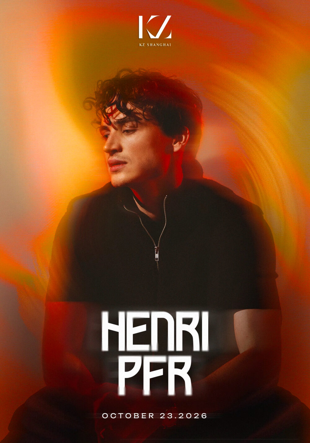 Official KZ Shanghai third-anniversary poster featuring Belgian DJ and producer Henri PFR